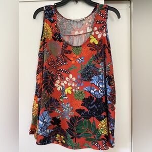 LOFT Colorful Floral Print Tank Top
